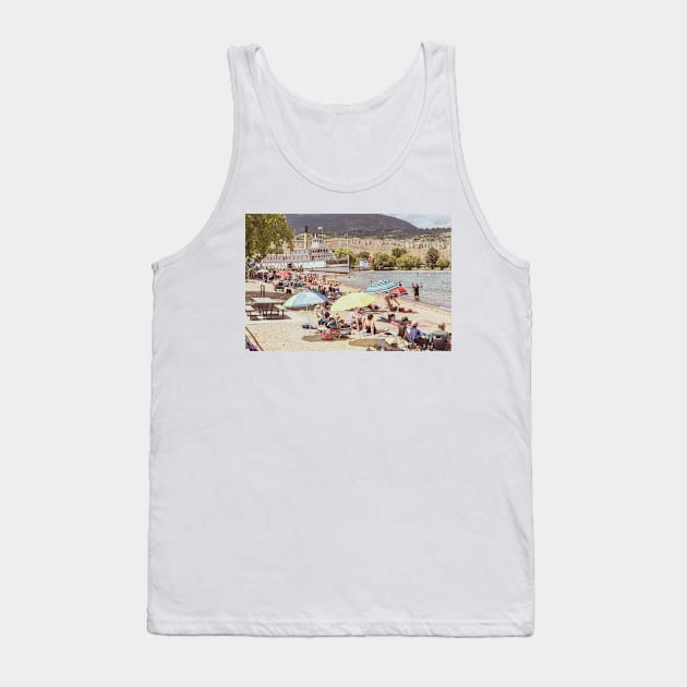 Summer Sunbathers at the Beach Tank Top by Amy-K-Mitchell